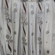 پرده حریر گلدار