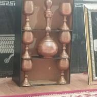 یک دست لیوان و ابریق مسی