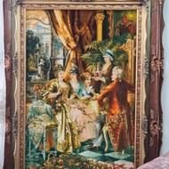 تابلو فرش دستبافت تبریز چله ابریشم امضادار