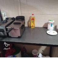 میز استیل دو طبقه غیرقابل زنگ