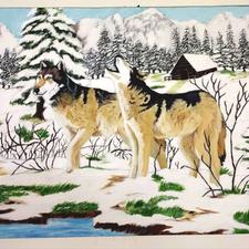 تابلو نقاشی روی بوم اثر دستی