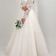 فروش لباس عروس اروپایی کار شده با ژپون دو فنره