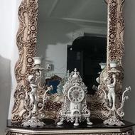 آیینه کنسول شمعدان و ساعت