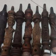 قلیون چوبی کومل با شیه و سری شیلنگ 12 عدد چوب سرخ و گردو