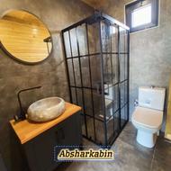 کابین دوش دوردوشی حمام شیشه ای پارتیشن
