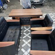 میز و صندلی ادرای طرح چوب در حد سالم