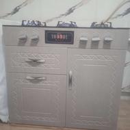 اجاق گاز پنج شعله کابینت دار تمیز و سالم