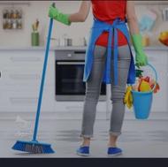 خانم جوان جهت کار منزل نظافت