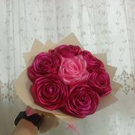 دسته گل روبانی