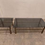 میز جلومبل به همراه کنار مبل با شیشه دودی سکوریت