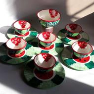 ست 6 نفره کاسه های طرح انار و هندونه