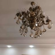 دوعدد لوستر برنجی 10 شعله و8 شعله