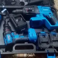 دریل و پیکور و سنگ فرز سه کاره شارژی