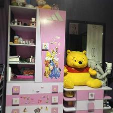 کمد و پا تختی نوجوان و کودک ام دی اف سالم دارای 6 کشو و رکال