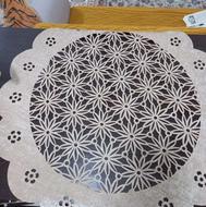 رومیزی گرد دو رنگ