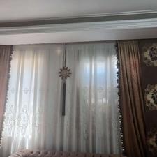 پرده پیلیسه 4متر در حد نو به همراه پرده عربی