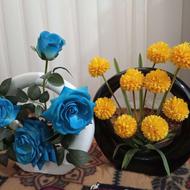 4 تا گلدان با گل مصنوعی