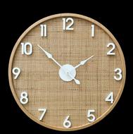 ساعت دیواری چوبی حصیری بامبو