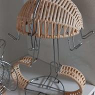 استند استیل فنجان و قاشق وچنگال