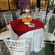 ظروف کرایه اجاره صندلی تاشو شیواری میز شام حجله