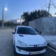 پژو 206 مدل 1398 سفید بدون رنگ
