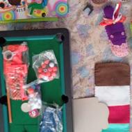 عروسکهای دست دوز بانمدوالیاف نو با بیلیارد وچندبازی