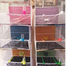 قفس پرنده 50در40 نوجفتگاهی لوازم کامل وکاور پشتدار نو