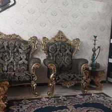 مبل استیل 7نفره با میز عسلی