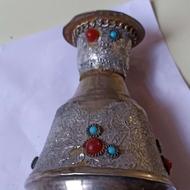 انباره قلیان خیلی قدیمی فلز،ست گل سازی فلز عتیقه،مکینه اصلاح