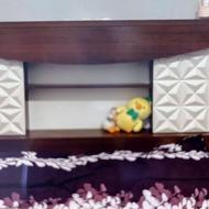 تخت خواب چوبی دونفره بایک پاتختی