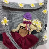 کیف دستبافت قلاببافی شده دخترانه