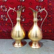 پارچ چکشی لب اردکی برنجی سایز بزرگ قدیمی عتیقه