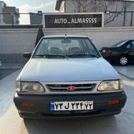 پراید 131 (بنزینی) 1389 نقره‌ای شاسی سالم هیدرولیک کد 105