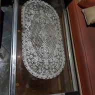 میز فلور چوب شیشه ای