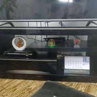 میز تلویزیون مشکی کشویی(دارای قابلیت باز و بسته شدن به بغل)