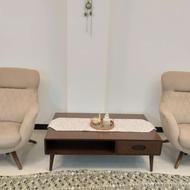 مبل 8 نفره با میز وسط چوب راش