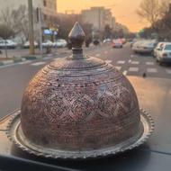ظرف مسی قلم قدیمی آنتیک