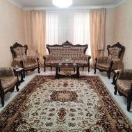 مبل 9نفره چوب راش همراه با ویترین