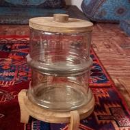 جا شکلاتی دو طبقه‌ی چوبی پایه دار کاملا مقاوم