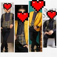 کت تک پسرانه همراه جلیقه