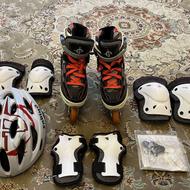 اسکیت سایز 38 تا 41 فول با تمام تجهیزات