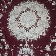 فرش 12 متری کرم و زرشکی