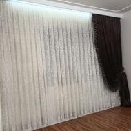 پرده همراه کنارسالی مخمل