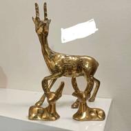 مجسمه برنجی آهووبچه هاش دکور شیک