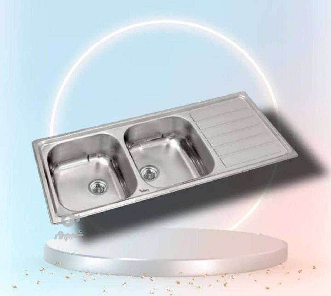 اجاق‌گاز هود مورب شیشه ای سینک استیل گرانیتی