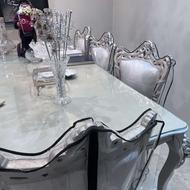 ست کامل مبل و‌میز ناهار خوری و میز جلو‌مبلی و عسلی