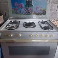 اجاق گاز 5شعله شعله هاسالم فرسالم رنگ سفید