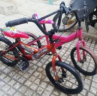 دوعدد دوچرخه بچه گانه قرمز