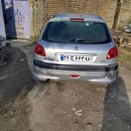 پژو 206 کارمندی بی رنگ شاسی پلم مدل 87 فرانسه