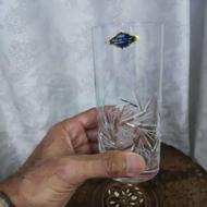 لیوان شربت خوری خورشیدی کریستال بوهمیا چک